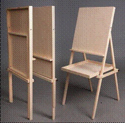 Studijinis molbertas | aukštis 1,55 cm., plotis 65cm<br>
Apatinės lentynos išmatavimai. 57cm x 60cm<br>
Darbinis paviršius 65cm x 68cm
